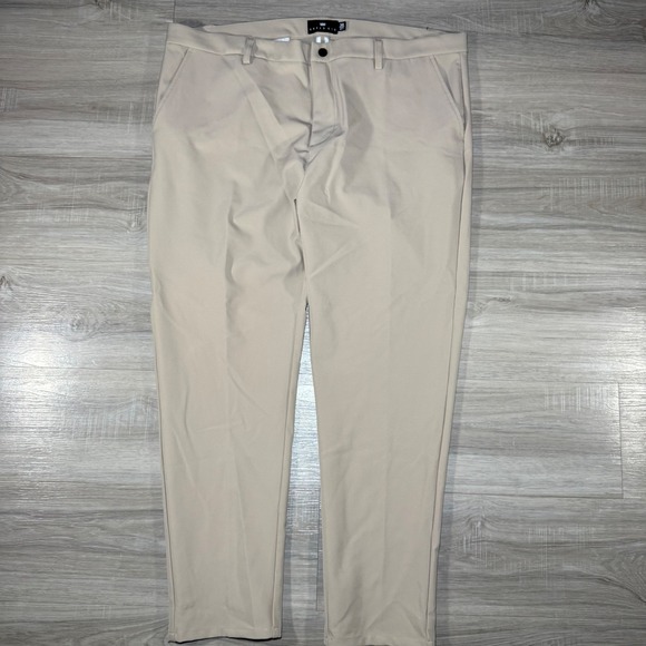 Under 510 Performance Nylon Stretch Chino Golf Pants 38x27 Khaki Beige Modern - Picture 1 of 6